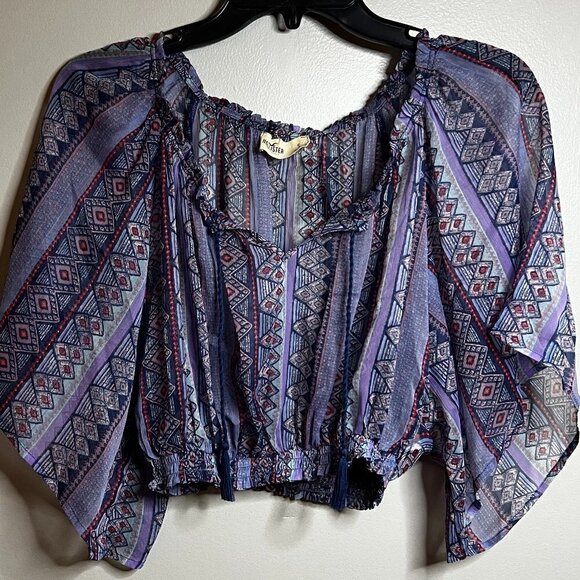 NWT Hollister Flowy Print Crop Top Size Small - Picture 1 of 6